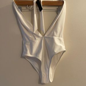 White one piece swimsuit